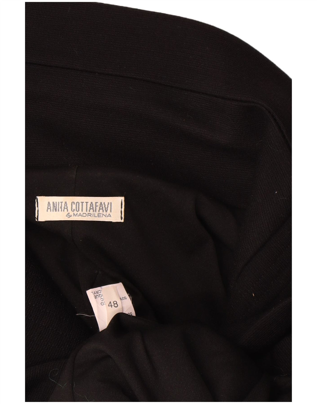Vintage ženski sako IT 48 XL od crne vune na 1 gumb