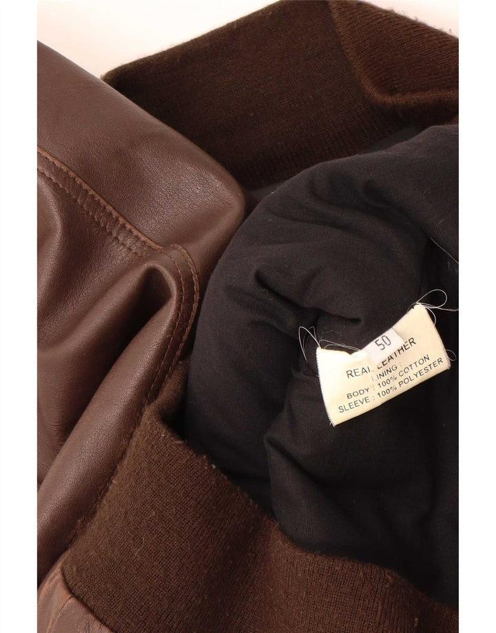 Vintage muška vojna kožna jakna IT 50 Large Brown Leather