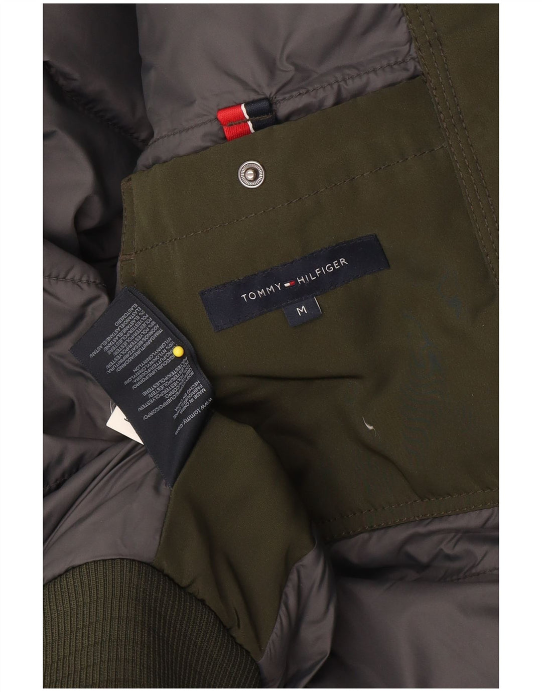 Tommy Hilfiger muška podstavljena jakna UK 38 Srednje zeleni poliester