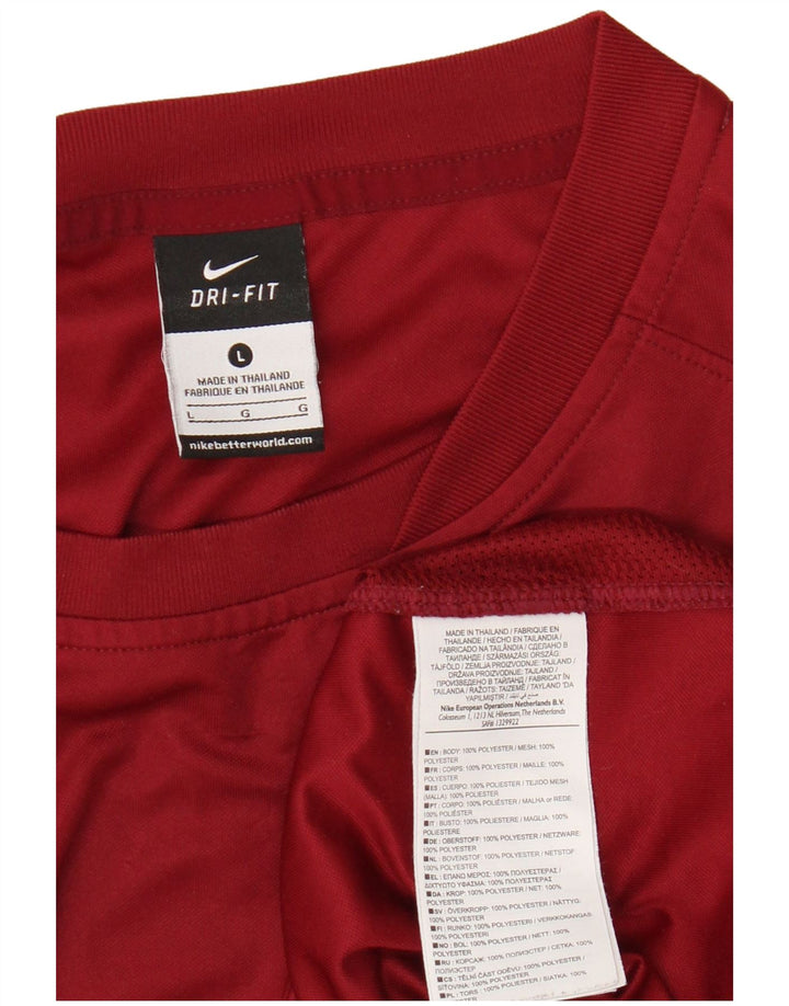 Nike Dri Fit majica kratkih rukava, veliki kestenjasti poliester