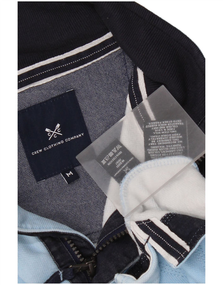 Crew Clothing Muška majica s izrezom s patentnim zatvaračem Srednje plavi pamuk