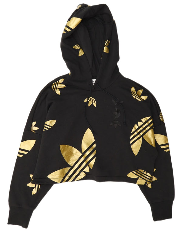 Adidas ženska majica s kapuljačom s kapuljačom prevelike veličine UK 10 mala crna