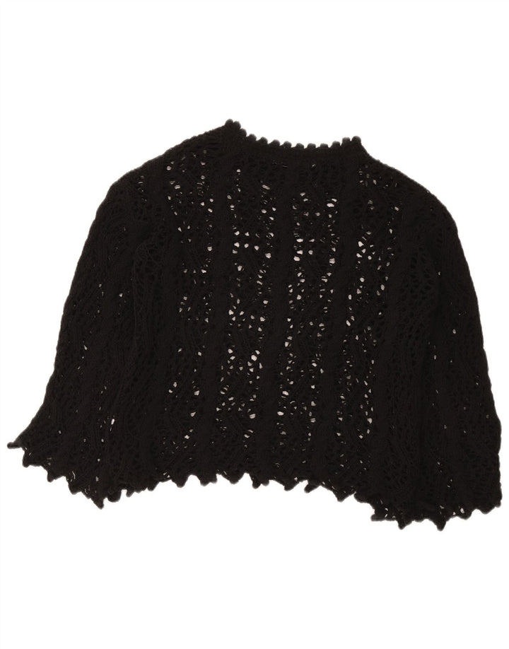 Zara ženska heklana bluza Top UK 10 Mala crna