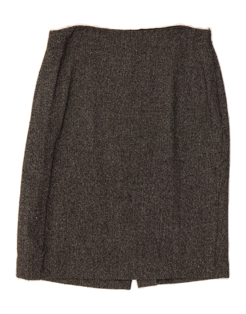 RALPH LAUREN Womens Straight Skirt US 10 Large W30  Grey Wool Vintage Ralph Lauren and Second-Hand Ralph Lauren from Messina Hembry 