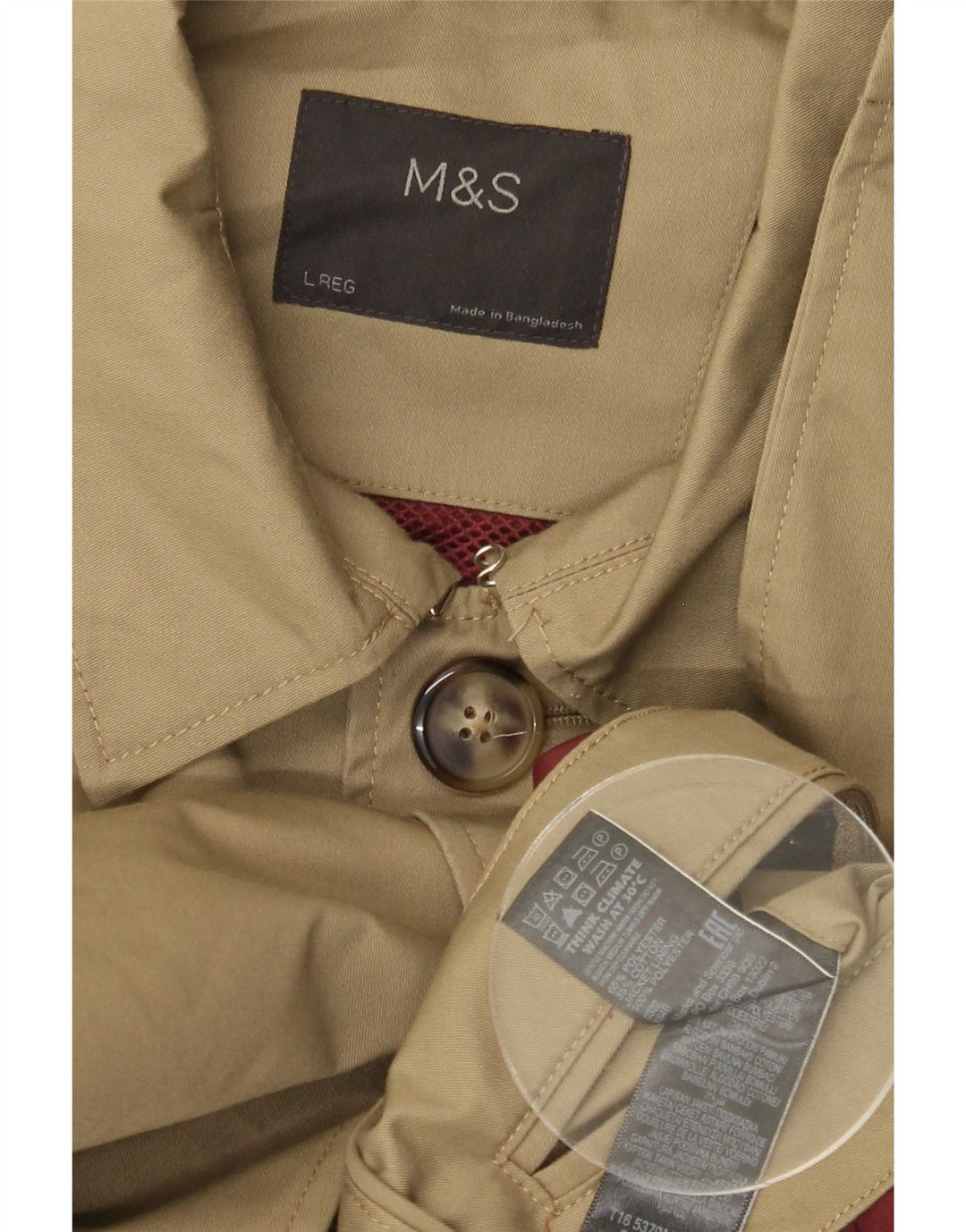 Marks & Spencer muški kaput UK 40 veliki kaki poliester