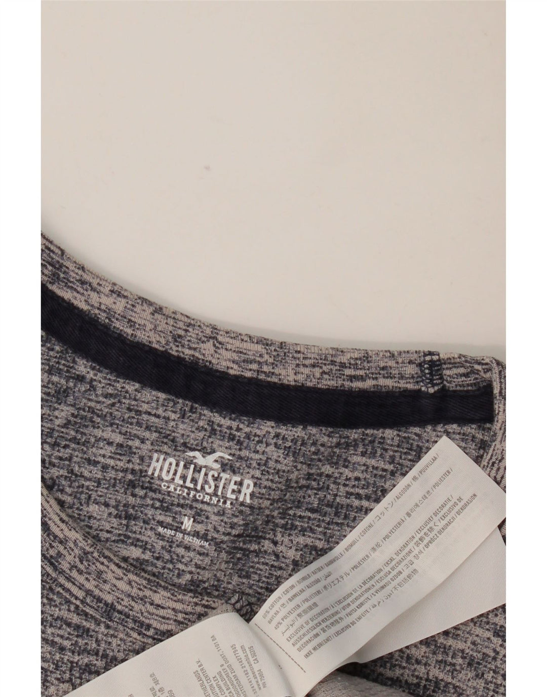 HOLLISTER Muška majica dugih rukava, srednje tamnoplavi flekasti pamuk