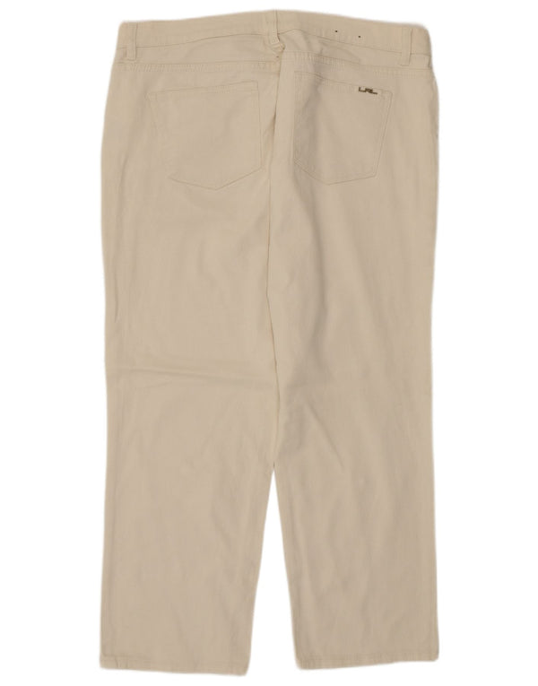 Ralph Lauren ženske ravne kapri hlače US 16 2XL W40 L25 sivobijele