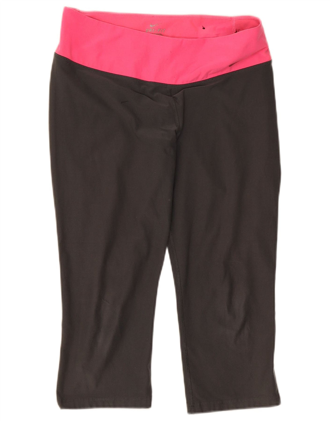 Nike Ženske Dri Fit Capri Leggings UK 12 Medium Grey Colourblock Poliester