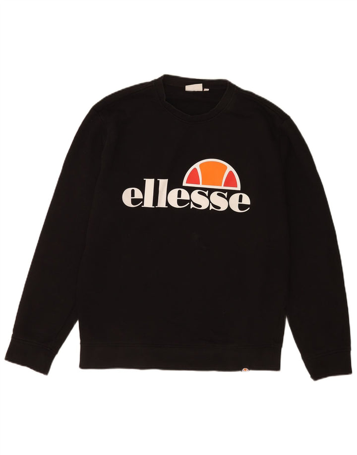 Ellesse muška majica s grafičkim motivima, mali crni pamuk