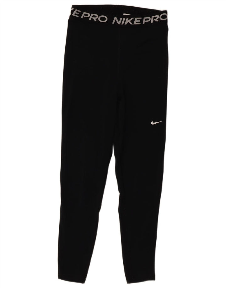 Nike Ženske Dri Fit Crop Graphic Leggings UK 8 Male crne poliesterske