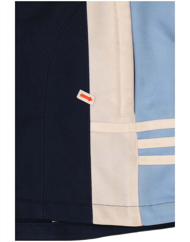 ADIDAS ženska gornja jakna trenirke UK 16 Large Navy Blue Colourblock