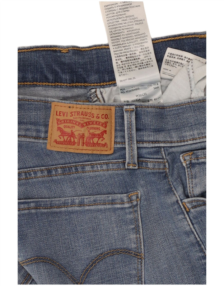 LEVI'S ženske 710 super uske traperice W32 L32 plavi pamuk