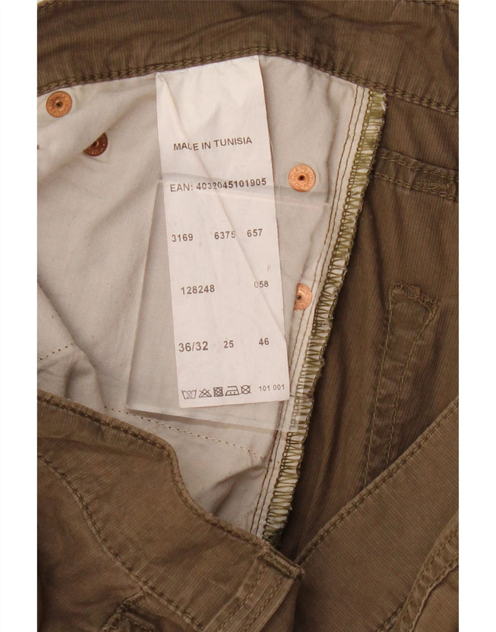 MUSTANG Ležerne muške kratke hlače W36 Veliki kaki pamuk