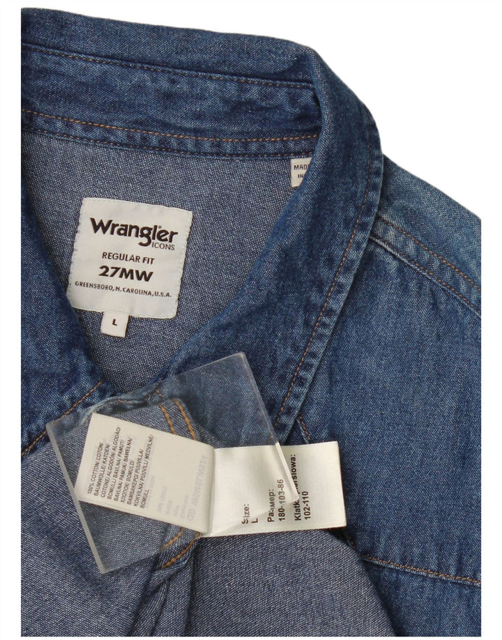 Wrangler muška traper košulja regularnog kroja, veliki plavi pamuk