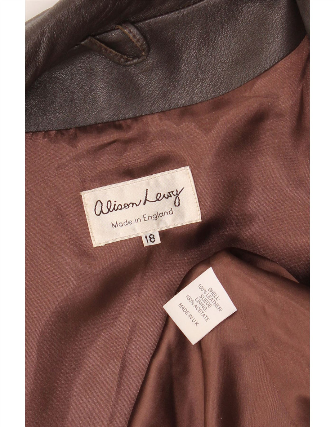 Vintage ženska kožna jakna s 3 gumba UK 18 XL smeđa koža