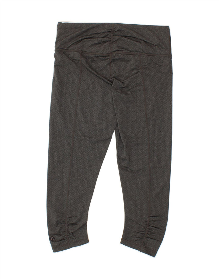 PRANA Womens Capri Leggings UK 12 Medium Grey Nylon Vintage Prana and Second-Hand Prana from Messina Hembry 