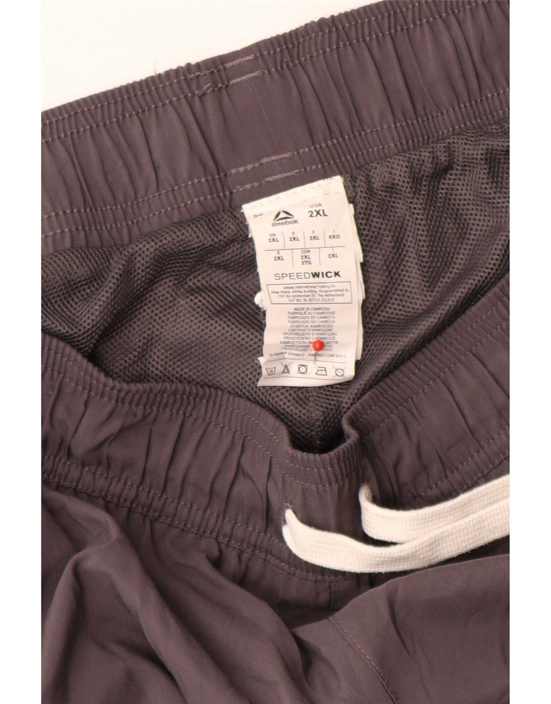 Reebok Mens Speedwick Trenirka Hlače Joggers 2XL sivi poliester