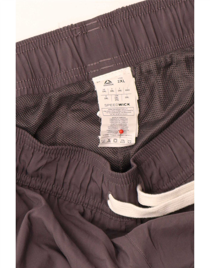 Reebok Mens Speedwick Trenirka Hlače Joggers 2XL sivi poliester
