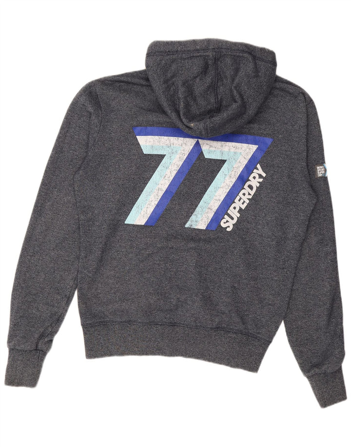 SUPERDRY muški pulover s kapuljačom s patentnim zatvaračem Srednji tamnoplavi pamuk