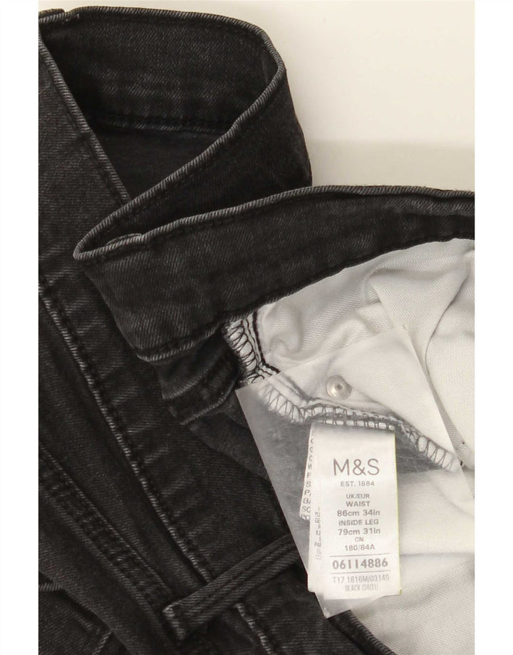 Marks & Spencer muške ravne traperice W34 L31 crni pamuk