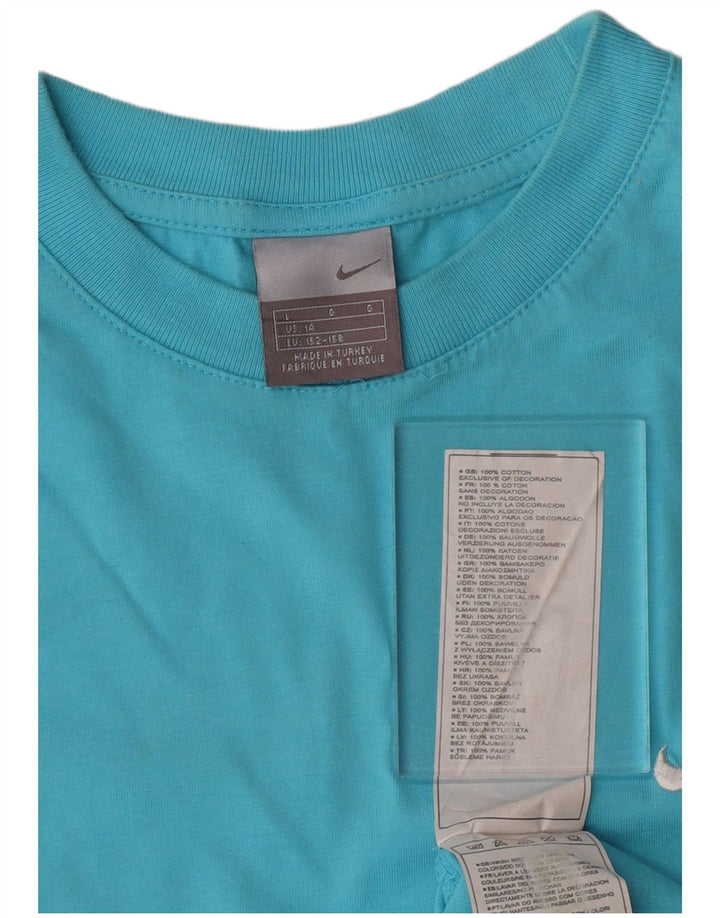 NIKE Boys Vest Top 13-14 Years Large Blue Pamuk