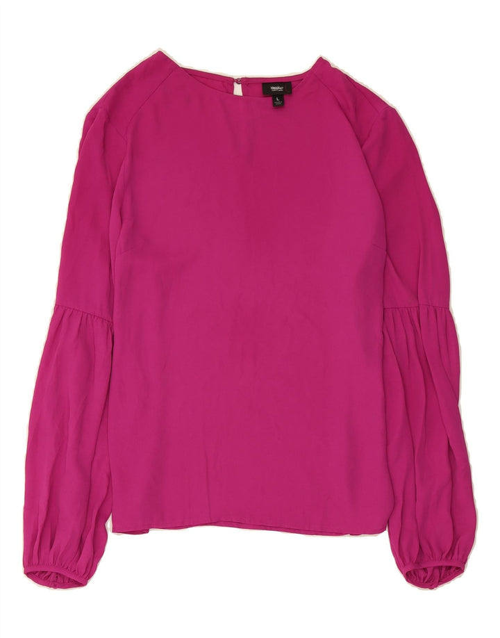 MOSSIMO Womens Long Sleeve Blouse Top UK 16 Large Pink Polyester Vintage Mossimo and Second-Hand Mossimo from Messina Hembry 