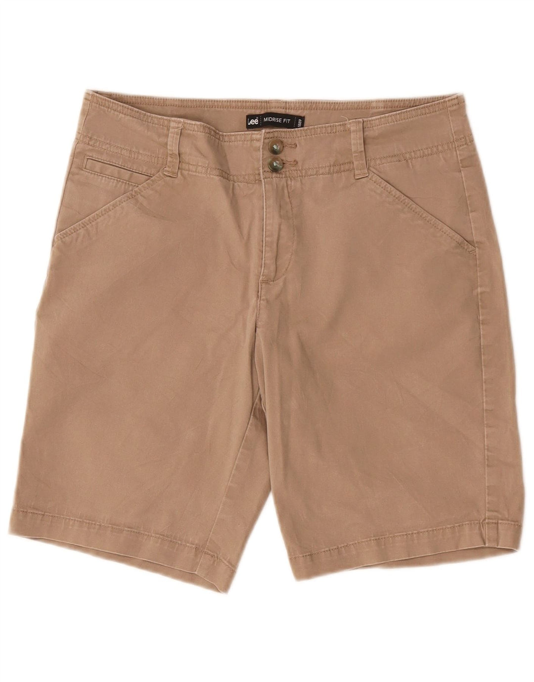 Ležerne ženske kratke hlače srednjeg rasta LEE US 6 srednje W32 bež pamuk