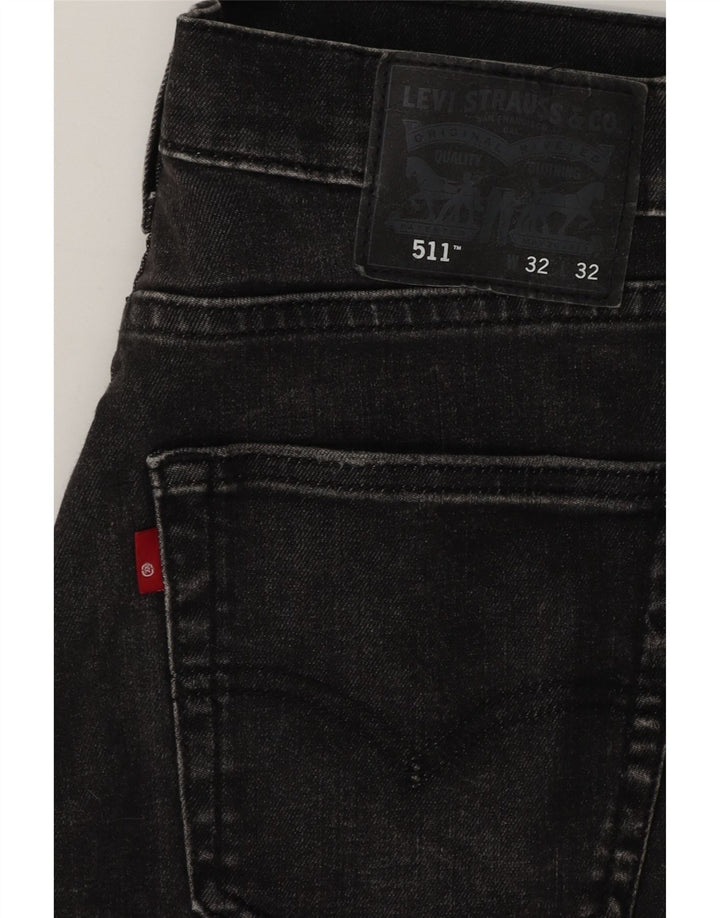 Levi's muške 511 uske traperice W32 L32 crni pamuk