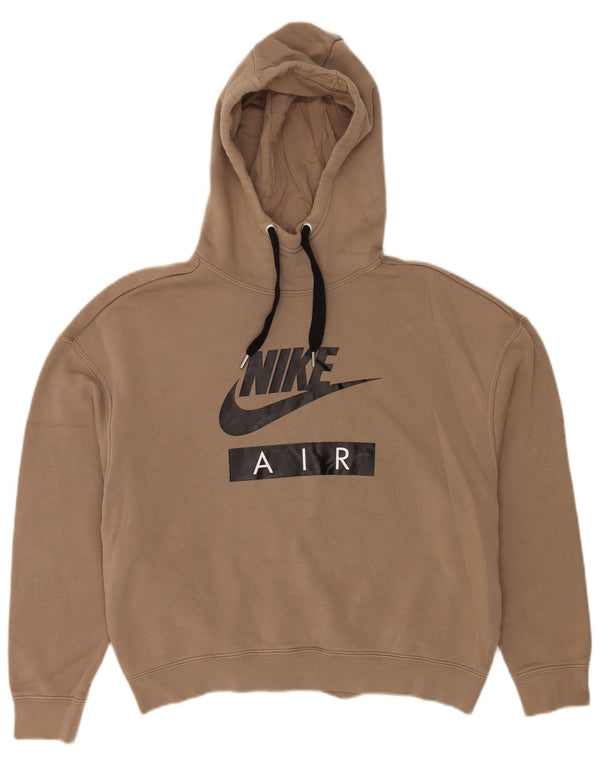 Nike ženska majica s kapuljačom s grafičkim motivima UK 6 XS, smeđi pamuk