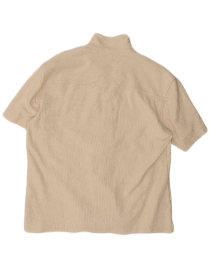 Zara muška košulja kratkih rukava Large Off White Pamuk