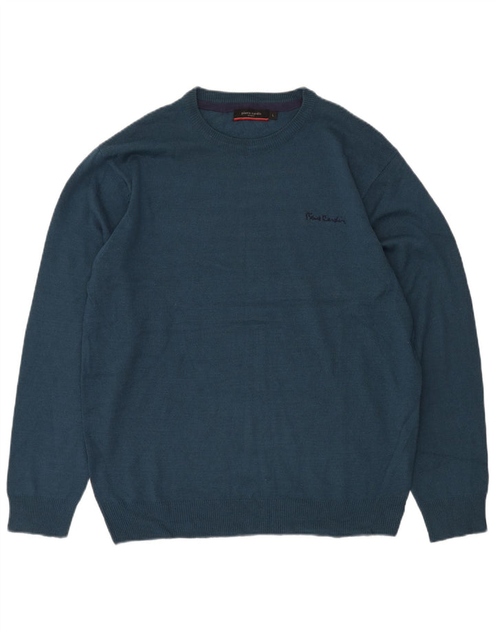 Pierre Cardin muški džemper s okruglim izrezom Veliki tamnoplavi akril