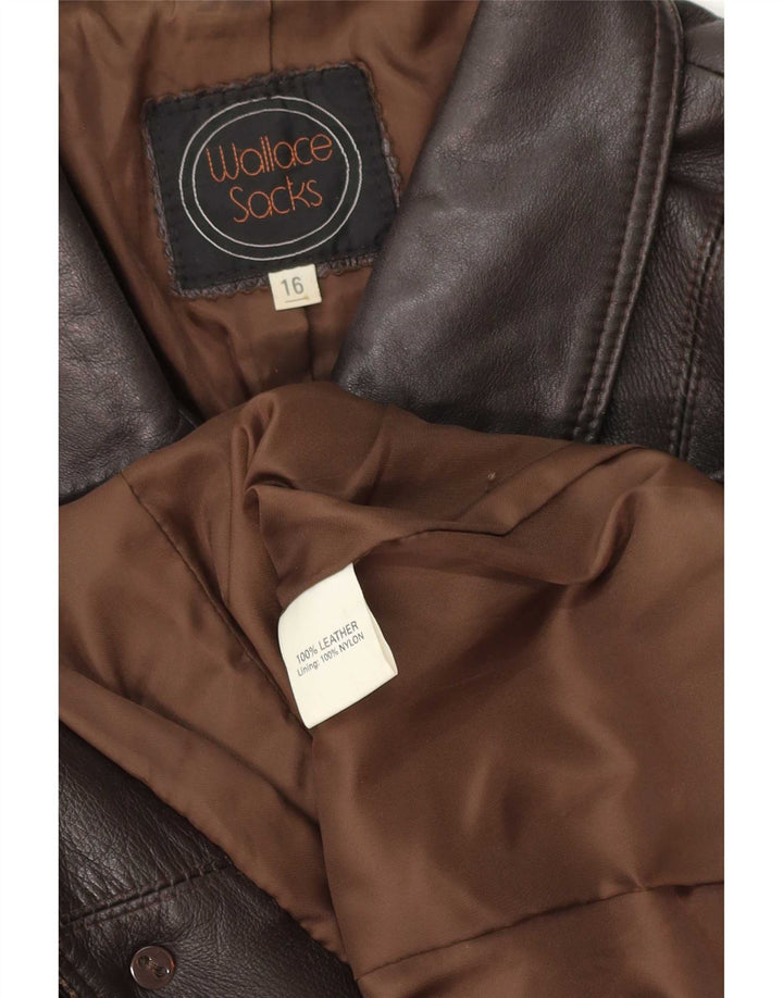 Wallace Sacks Ženska kožna jakna UK 16 Large Brown