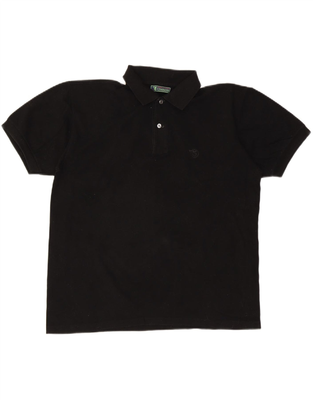 GYMNASIUM Mens Polo Shirt XL Black Vintage Gymnasium and Second-Hand Gymnasium from Messina Hembry 