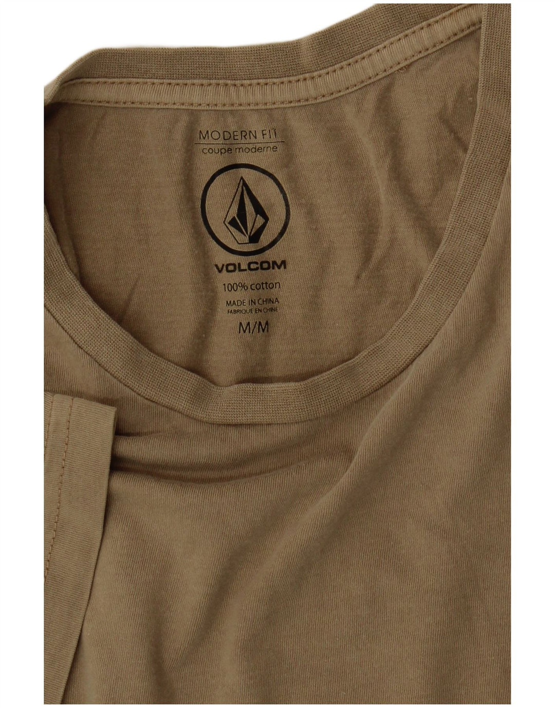 Volcom muška majica s kratkim rukavima, srednji kroj, kaki pamuk