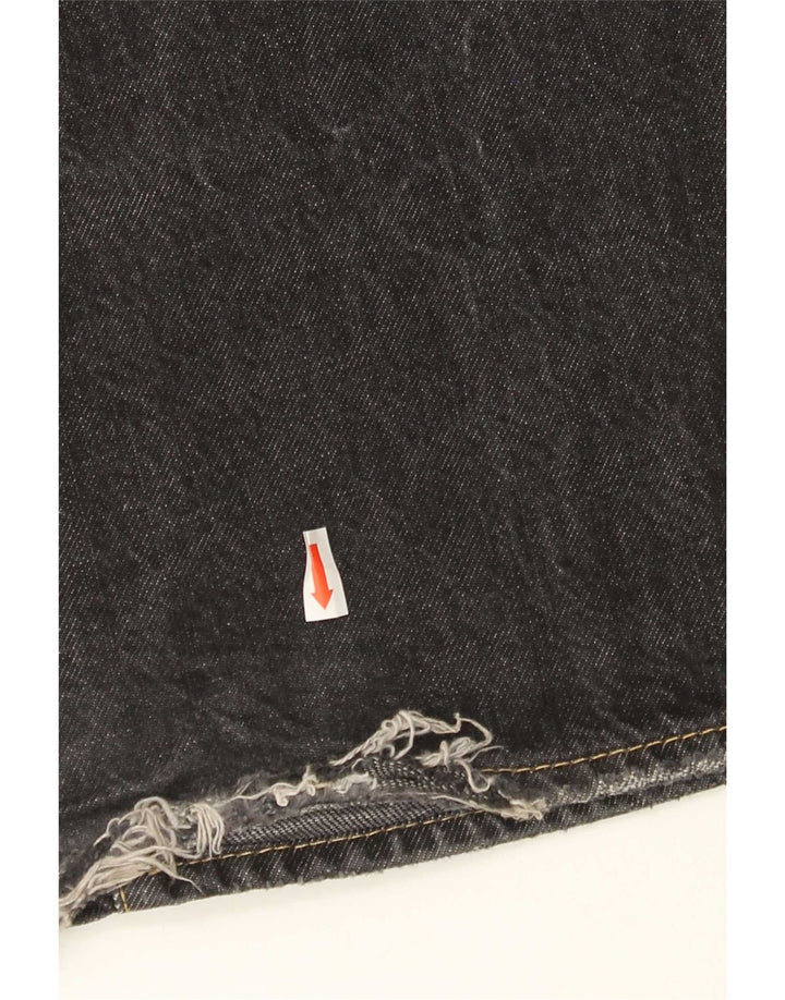 HUGO BOSS Muške traperice Bootcut W34 L32 Crni pamuk