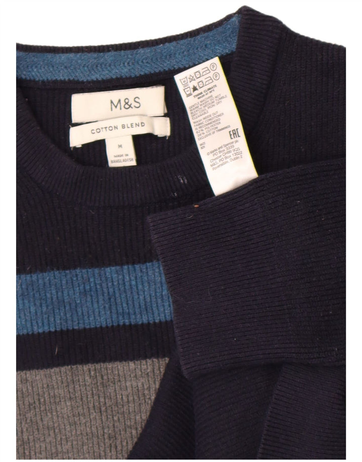 Marks & Spencer muški džemper s okruglim izrezom srednje tamnoplave boje