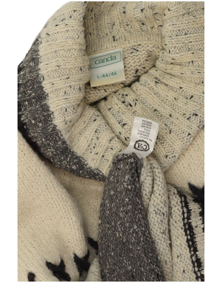 Canda muški džemper s rol izrezom Veliki sivi Argyle/Diamond Akril