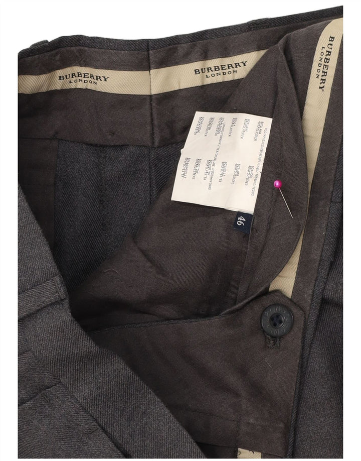 Burberry muške hlače s štipaljkama IT 46 male W34 L30 sivi poliester