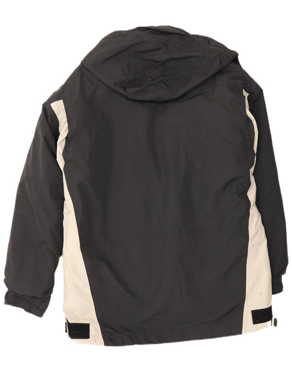 Kappa Mens Hooded Loose Fit Ski Jacket UK 36 Small Black Colourblock