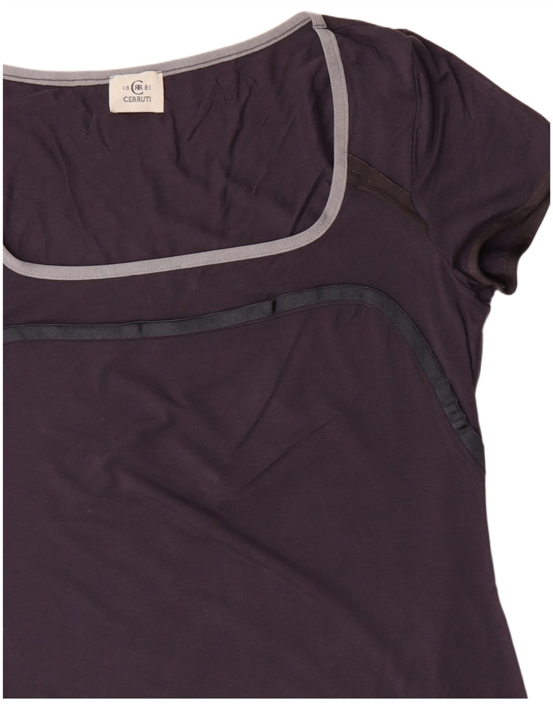 CERRUTI 1881 Ženska majica kratkih rukava UK 12 srednje tamnoplava viskoza