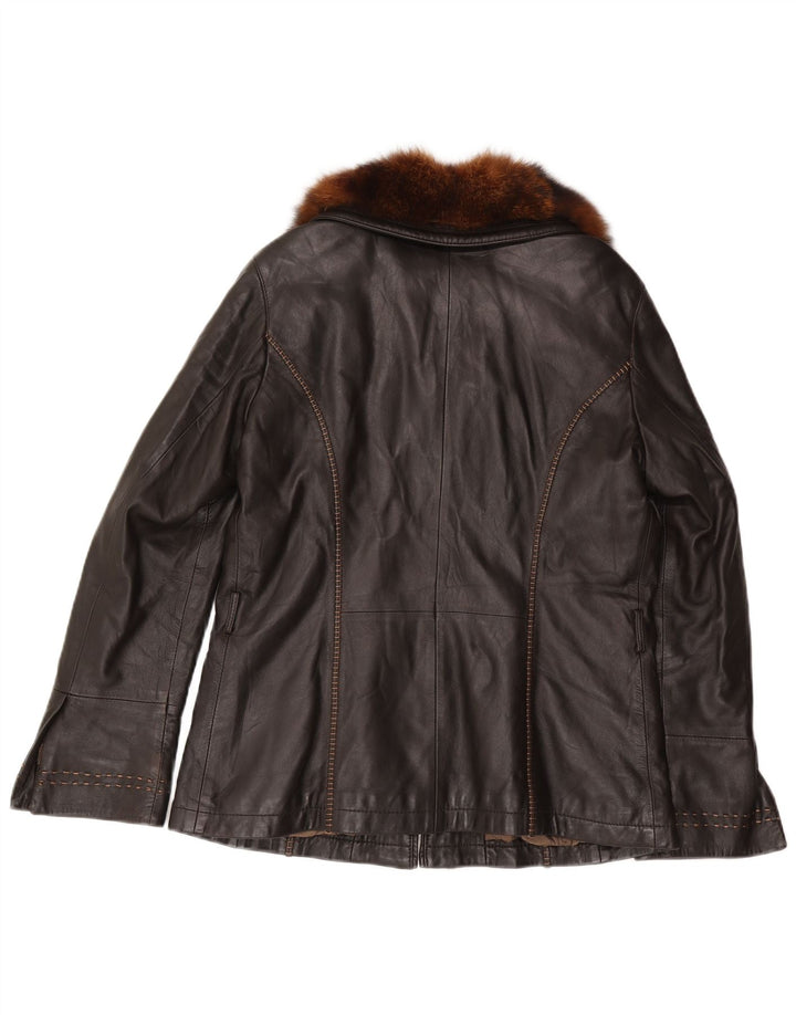 Mabrun ženska kožna jakna IT 48 XL crna koža