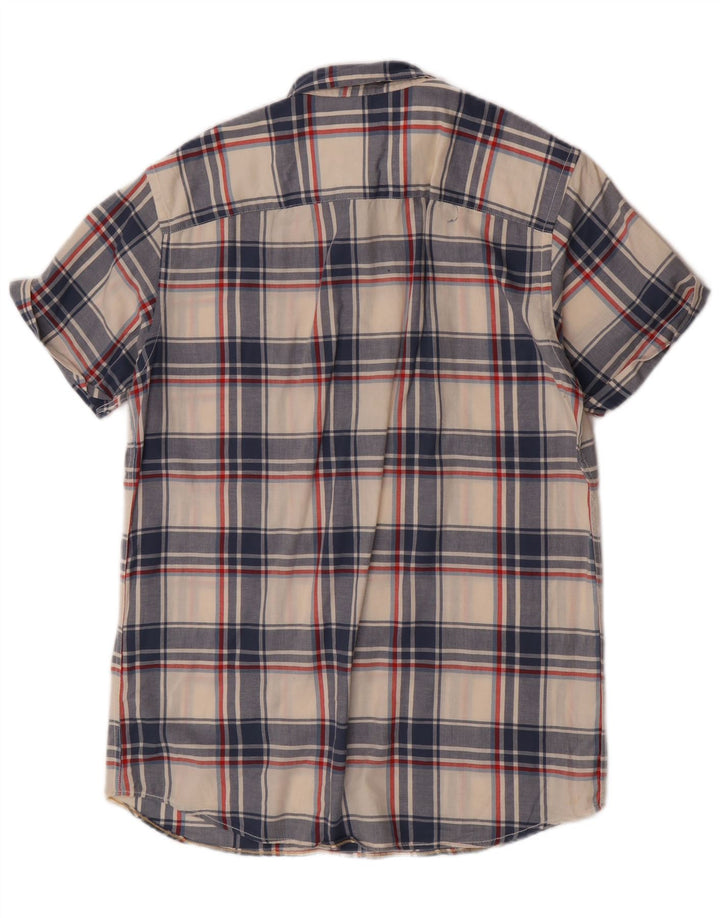 Jack & Jones muška košulja kratkih rukava, plavi karirani pamuk