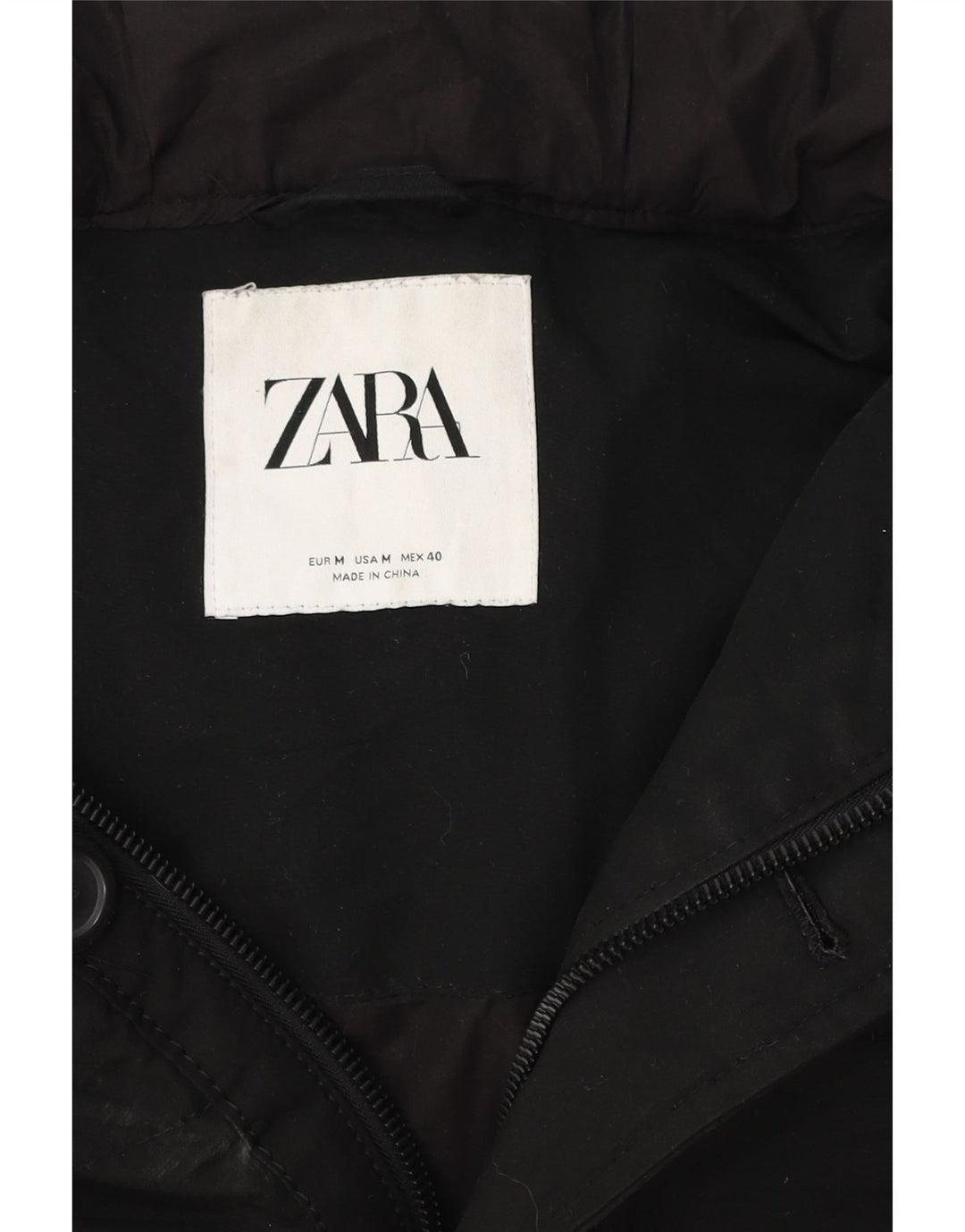 Zara muška podstavljena jakna s kapuljačom UK 38 srednje crna