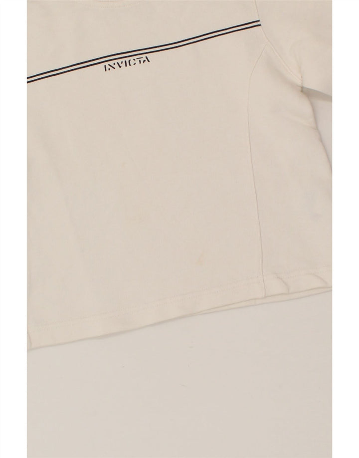 INVICTA Girls Top Long Sleeve 7-8 Years White Cotton Vintage Invicta and Second-Hand Invicta from Messina Hembry 