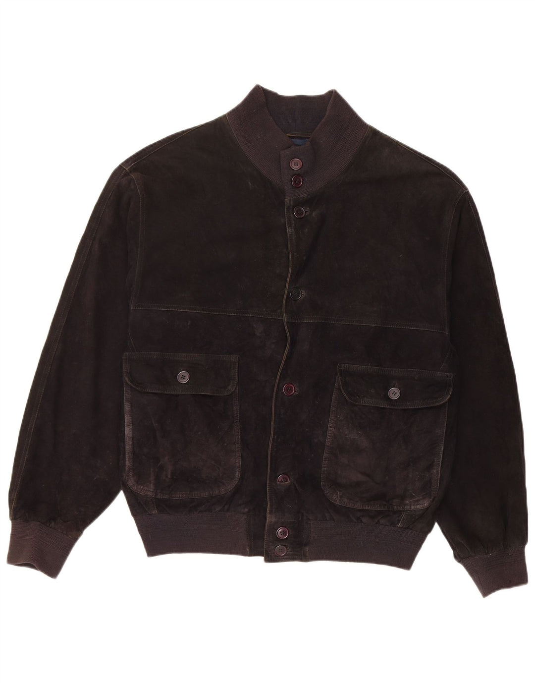 Vintage muška bomber jakna od brušene kože IT 48 srednje crne kože