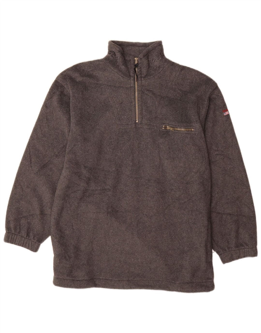 GANT dječački džemper od flisa s patentnim izrezom 13-14 godina 2XL sivi poliester