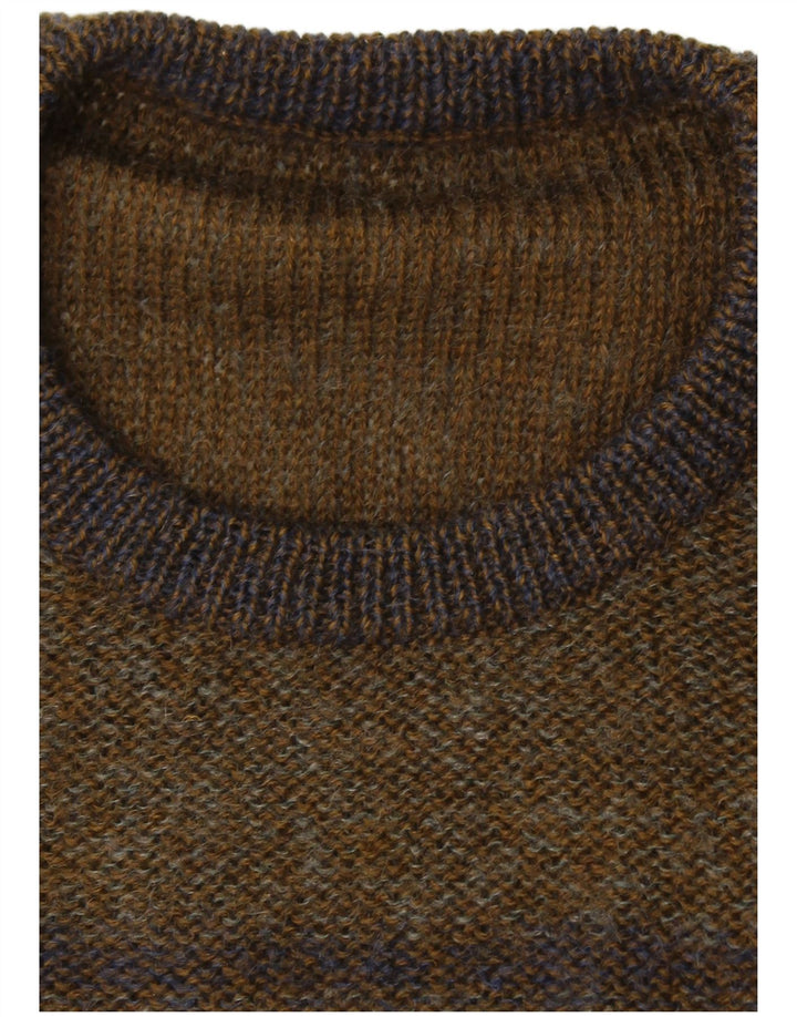 VINTAGE muški džemper s okruglim izrezom velikih kaki boja