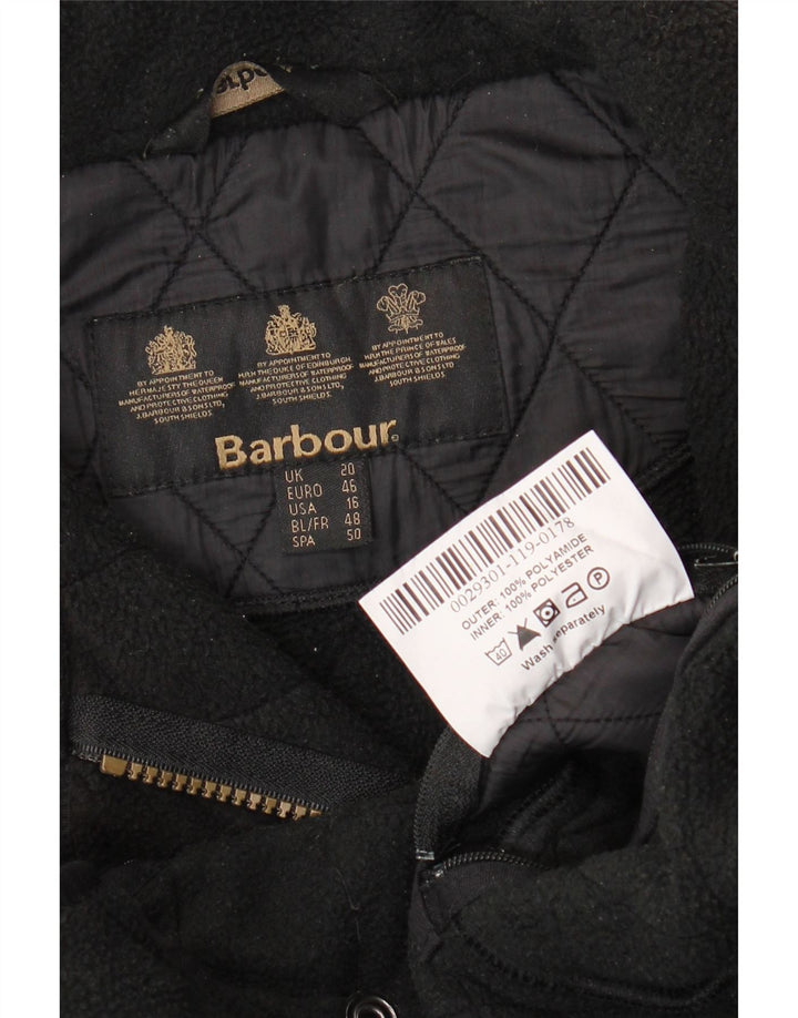 BARBOUR Ženska prošivena jakna UK 20 2XL crni poliamid