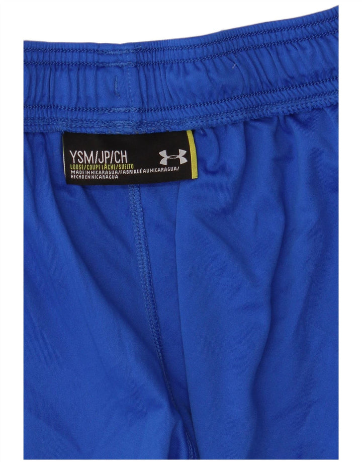 Under Armour Boys Graphic Sport Shorts 7-8 Years Small Blue Colourblock