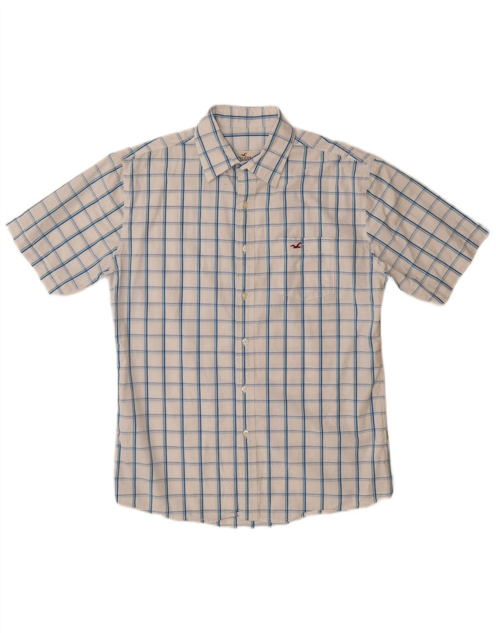 HOLLISTER košulja kratkih rukava za dječake 15-16 godina 2XL bijeli karirani